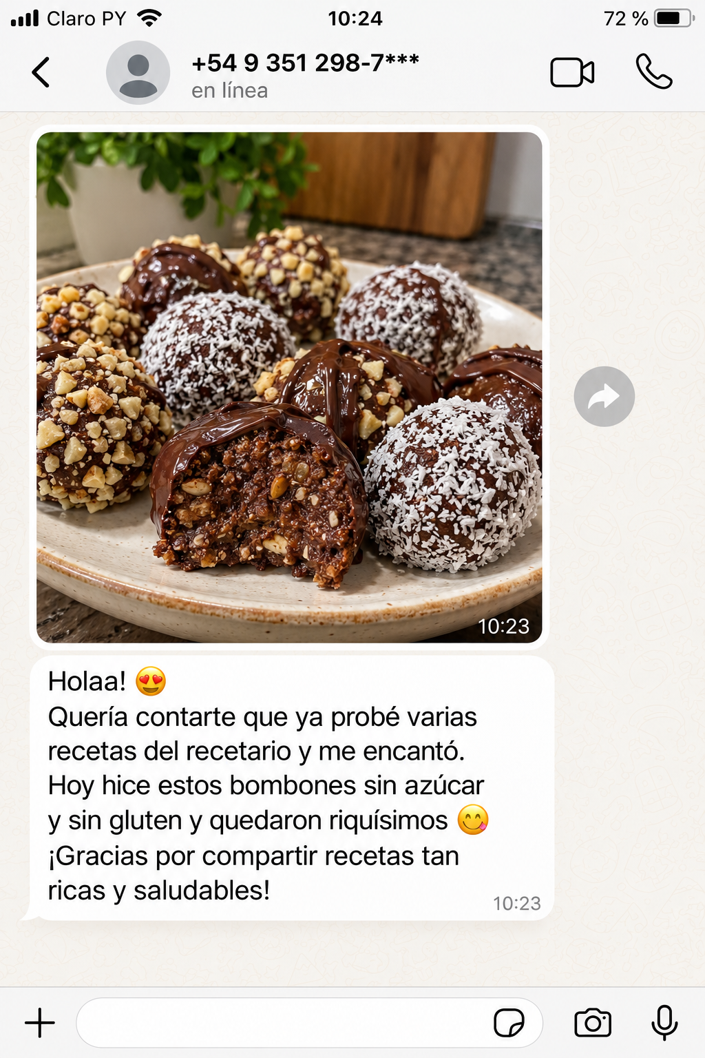 Testimonio de clienta 1 sobre el recetario