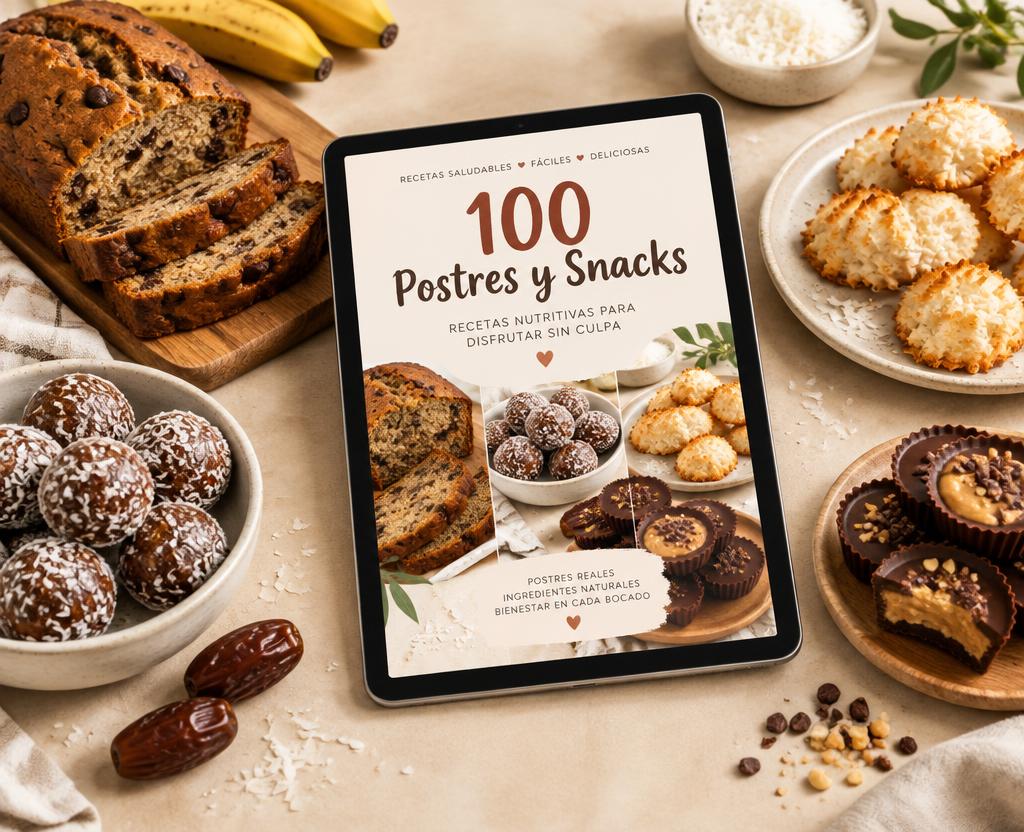 100 Postres y Snacks sin Gluten, sin Lactosa y sin Azúcar para Cuando te Dan Antojo