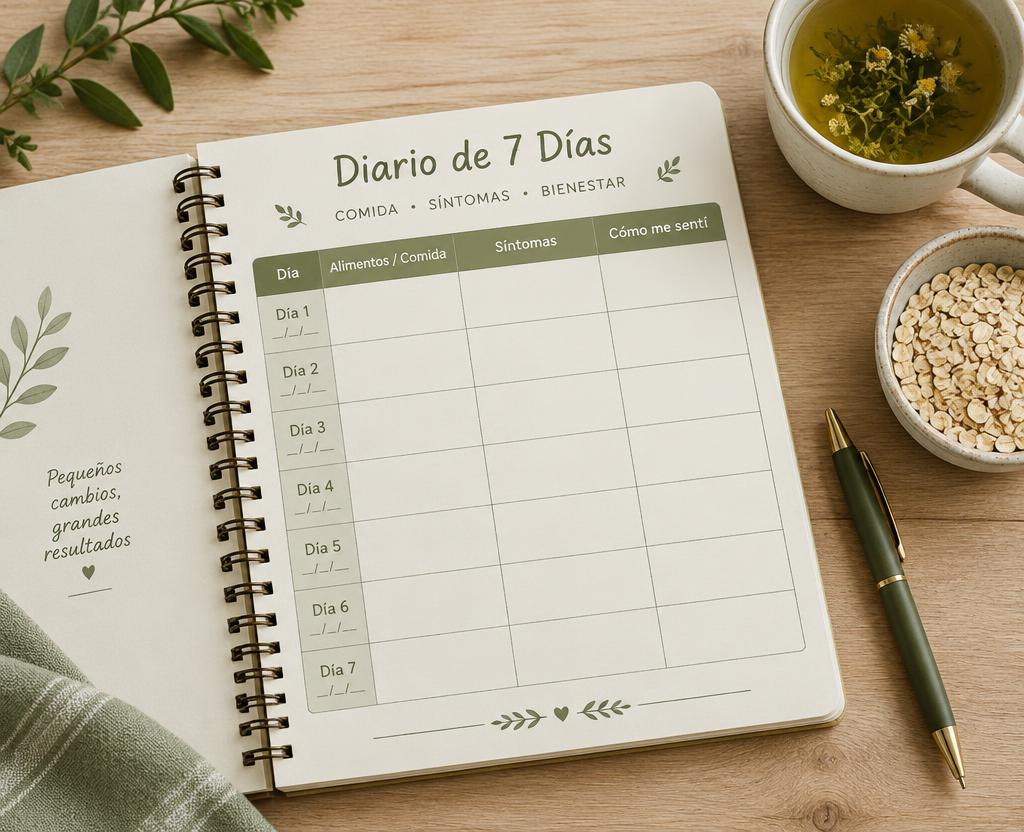 Diario de 7 Días para Reintroducir Alimentos y Detectar Cuáles te Caen Mal